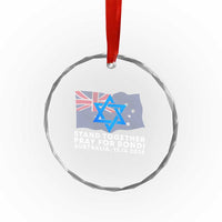 Jewish Strong Stand Together Crystal Glass Ornament Pray for Bondi Australia Hanukkah Dec 14 2025 Remembrance - Wonder Print Shop