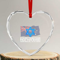Jewish Strong Stand Together Heart Crystal Glass Ornament Pray for Bondi Australia Hanukkah Dec 14 2025 Remembrance - Wonder Print Shop