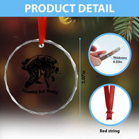 Jimothy Eat World Funny Viral Raccoon Seattle Trash Panda Crystal Glass Ornament