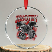 Jimothy Raccoon Crystal Glass Ornament Vintage 90s Bootleg Rap Style Funny Meme