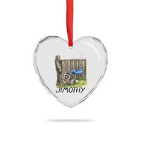 Jimothy Raccoon Heart Crystal Glass Ornament Cute Seattle Trash Panda Viral Meme