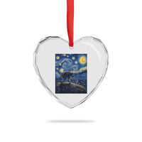 Jimothy Seattle Raccoon Starry Night Parody Graphic Heart Crystal Glass Ornament Trash Panda Feral Legend Supporter