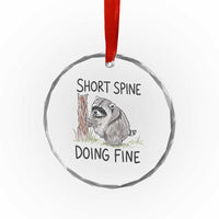 Jimothy Short Spine Doing Fine Inspirational Crystal Glass Ornament Viral Seattle Raccoon Crayon Drawing Graphic