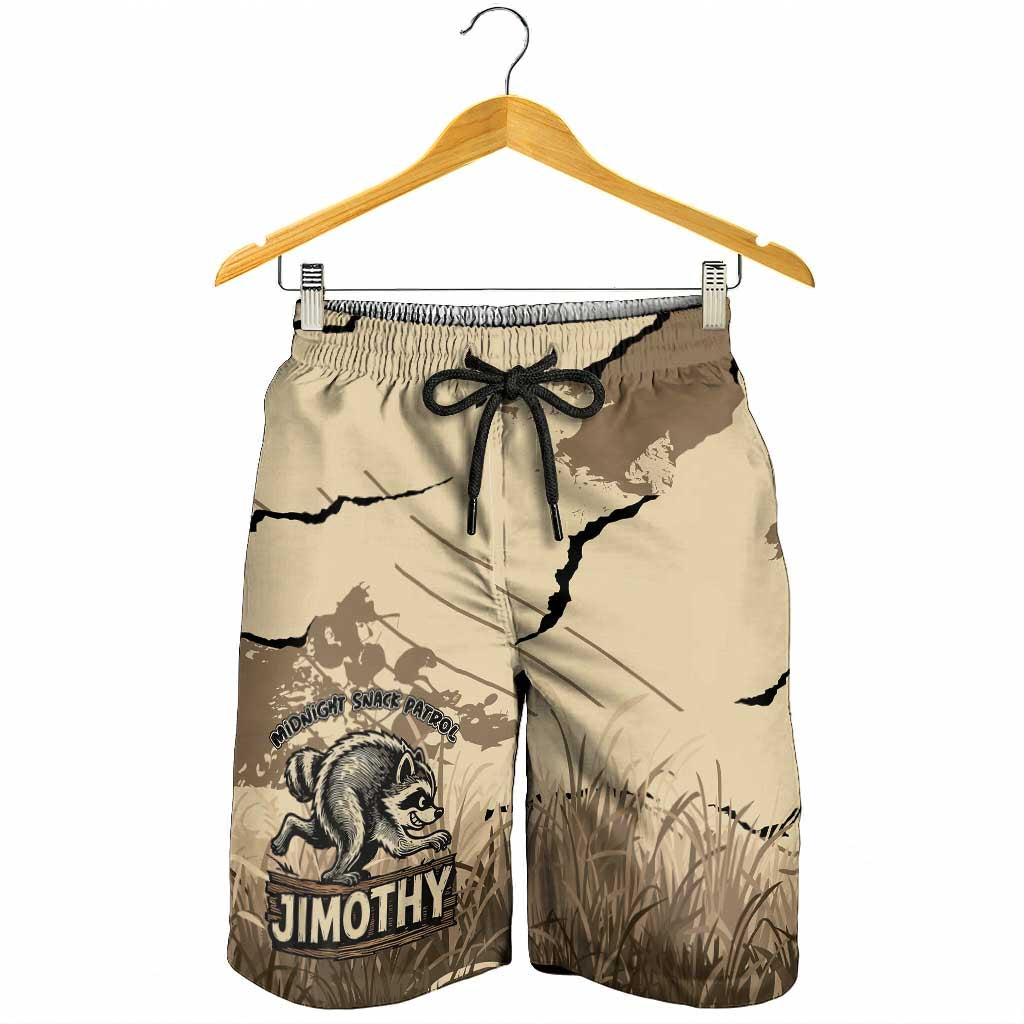 Jimothy the Raccoon Shorts for Men Midnight Snack Patrol