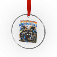 Jimothy the Raccoon Vintage 90s Bootleg Lightning Graphic Crystal Glass Ornament Viral Seattle Trash Panda