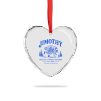 Jimothy Viral Raccoon From Seattle Heart Crystal Glass Ornament Funny Trash Panda Wildlife Seattle Feral Legend