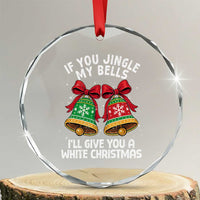 Jingle Bell Christmas Crystal Glass Ornament Funny Naughty White Elephant Gag Gift Exchange - Wonder Print Shop