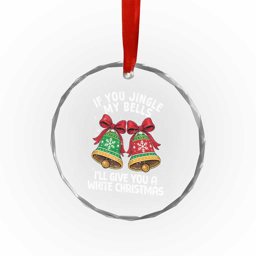 Jingle Bell Christmas Crystal Glass Ornament Funny Naughty White Elephant Gag Gift Exchange - Wonder Print Shop