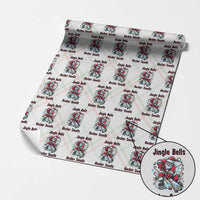 Jingle Bells Hockey Smells Wrapping Paper Roll Funny Santa Ice Hockey Christmas Gift - Wonder Print Shop