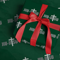 Jiu Jitsu Christian Cross Wrapping Paper Roll Retro Vintage Minimal Religious Faith