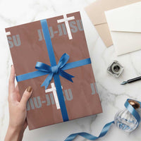 Jiu Jitsu Christian Cross Wrapping Paper Roll Retro Vintage Minimal Religious Faith