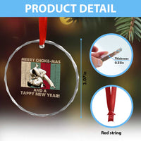 Jiu Jitsu Christmas Crystal Glass Ornament Retro Merry Choke Mas Tappy New Year Martial Arts BJJ Lover - Wonder Print Shop