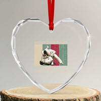 Jiu Jitsu Christmas Heart Crystal Glass Ornament Retro Merry Choke Mas Tappy New Year Martial Arts BJJ Lover - Wonder Print Shop