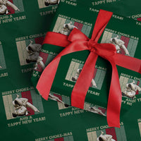 Jiu Jitsu Christmas Wrapping Paper Roll Retro Merry Choke Mas Tappy New Year Martial Arts BJJ Lover - Wonder Print Shop