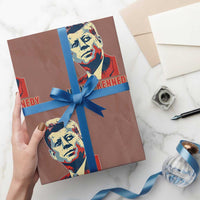 John F Kennedy American Flag US President Wrapping Paper Roll