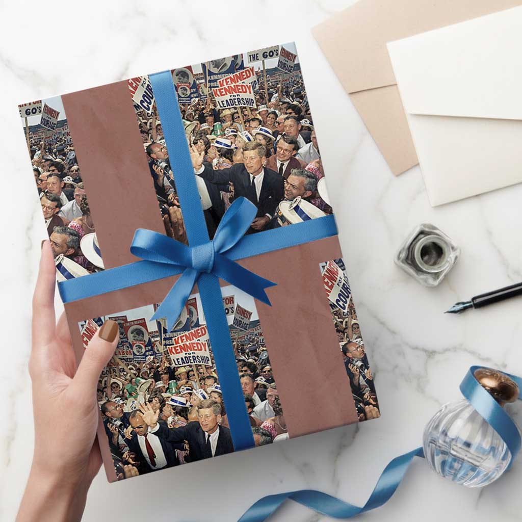 John F Kennedy American President History Wrapping Paper Roll