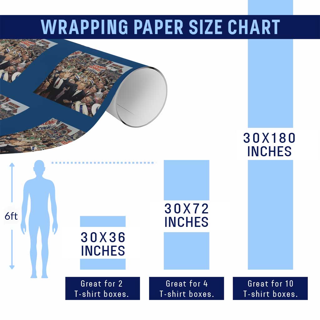 John F Kennedy American President History Wrapping Paper Roll