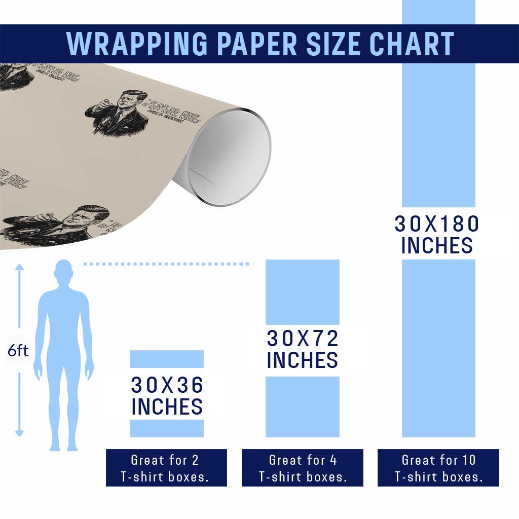 John F. Kennedy President Quote Wrapping Paper Roll If Not Us Who If Not Now When