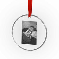 John F Kennedy Quote Crystal Glass Ornament American President History