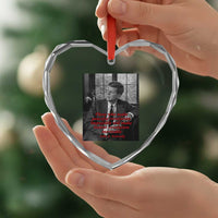 John F Kennedy Quote Heart Crystal Glass Ornament American President History US Presidential Leader