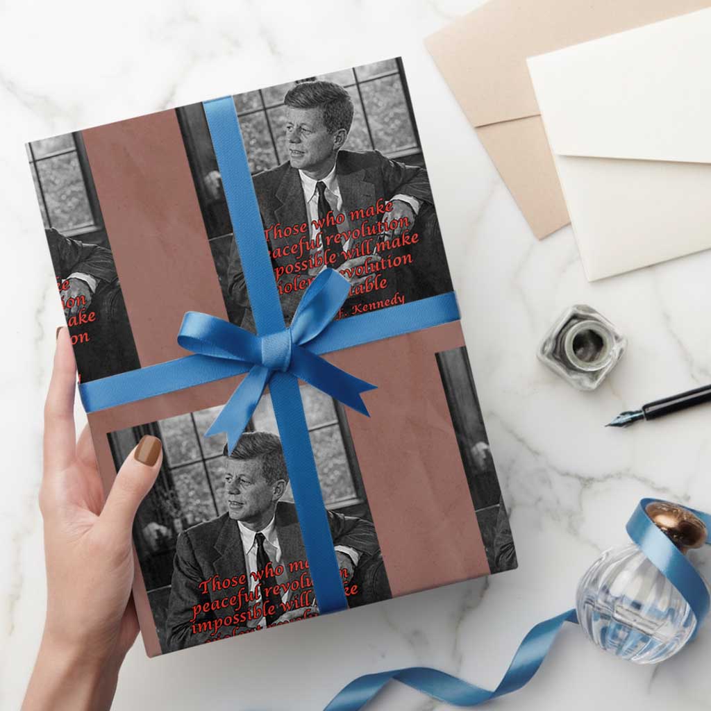 John F Kennedy Quote Wrapping Paper Roll American President History US Presidential Leader