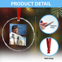 John F. Kennedy Smoking Smoker Crystal Glass Ornament If Not Us Who If Not Now When Quote