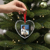 John F. Kennedy Smoking Smoker Heart Crystal Glass Ornament If Not Us Who If Not Now When Quote