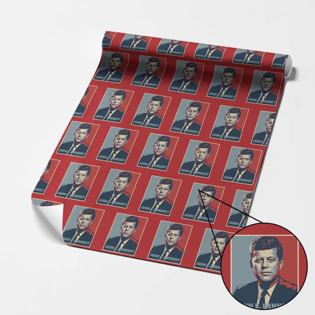 John F Kennedy Wrapping Paper Roll American President History US Presidential Leader