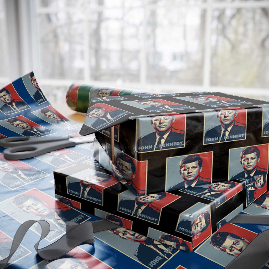 John F Kennedy Wrapping Paper Roll American President History US Presidential Leader