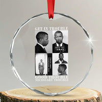 John Lewis Affrican American Crystal Glass Ornament Get in Good Necessary Trouble