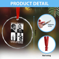 John Lewis Affrican American Crystal Glass Ornament Get in Good Necessary Trouble