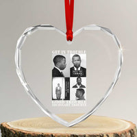 John Lewis Affrican American Heart Crystal Glass Ornament Get in Good Necessary Trouble
