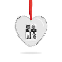 John Lewis Affrican American Heart Crystal Glass Ornament Get in Good Necessary Trouble
