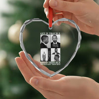 John Lewis Affrican American Heart Crystal Glass Ornament Get in Good Necessary Trouble