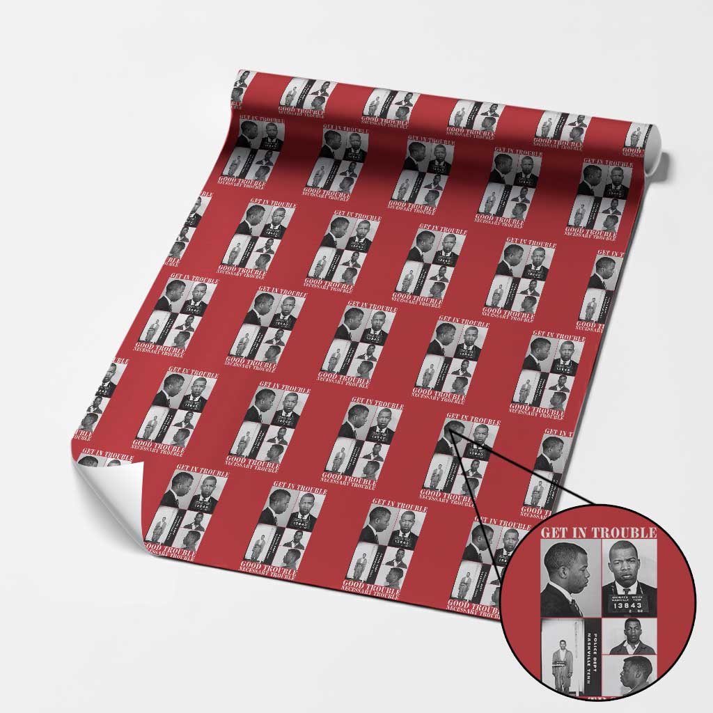 John Lewis Affrican American Wrapping Paper Roll Get in Good Necessary Trouble