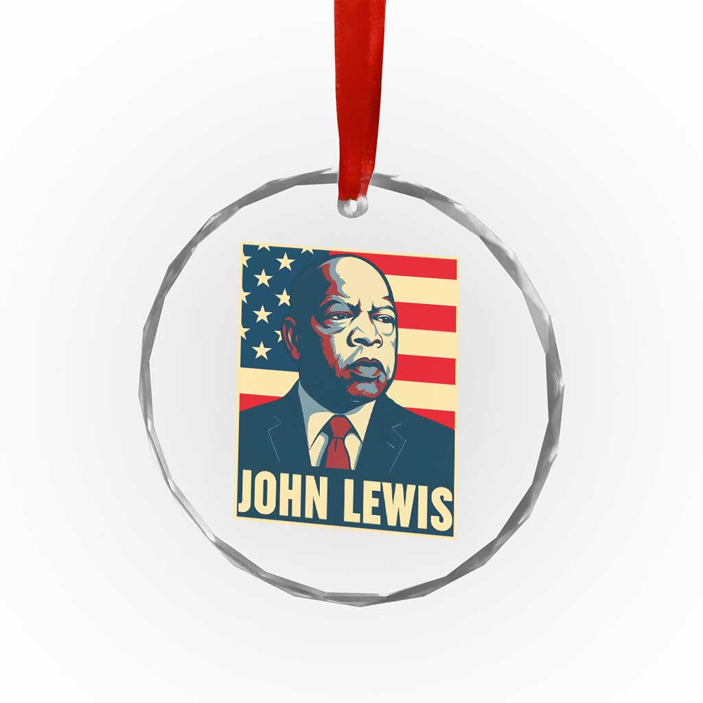 John Lewis Crystal Glass Ornament Black History Month
