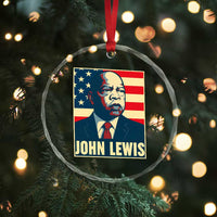 John Lewis Crystal Glass Ornament Black History Month