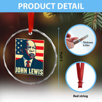 John Lewis Crystal Glass Ornament Black History Month