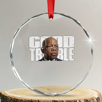 John Lewis Quote Affrican American Crystal Glass Ornament Black History Good Trouble