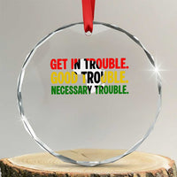 John Lewis Quote Affrican American Crystal Glass Ornament Get in Good Necessary Trouble