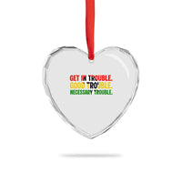 John Lewis Quote Affrican American Heart Crystal Glass Ornament Get in Good Necessary Trouble