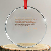 John Lewis Quote Crystal Glass Ornament Black History Month