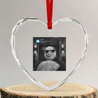 John Pork Meme Heart Crystal Glass Ornament There Is Motion At Your Front Door Funny Brainrot