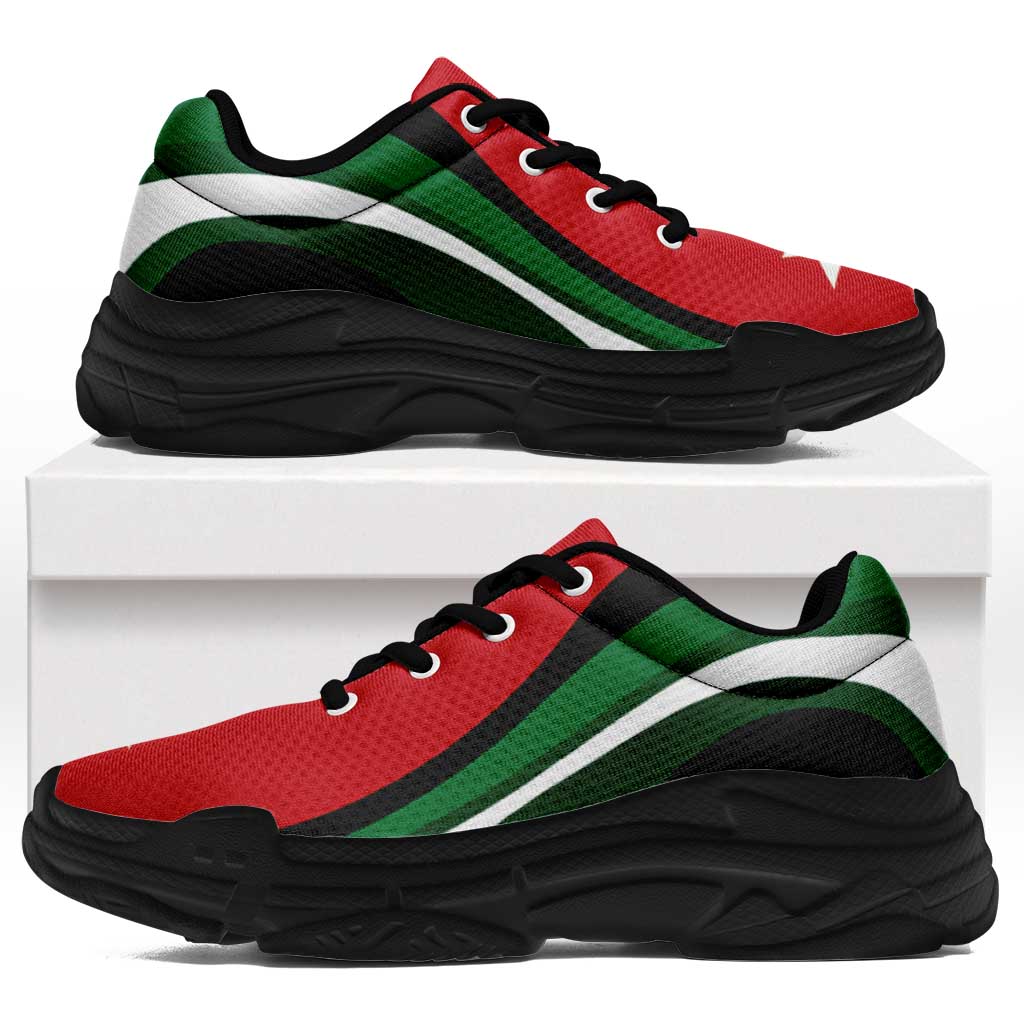 Jordan Football Chunky Sneakers Flag-Inspired Curve Style