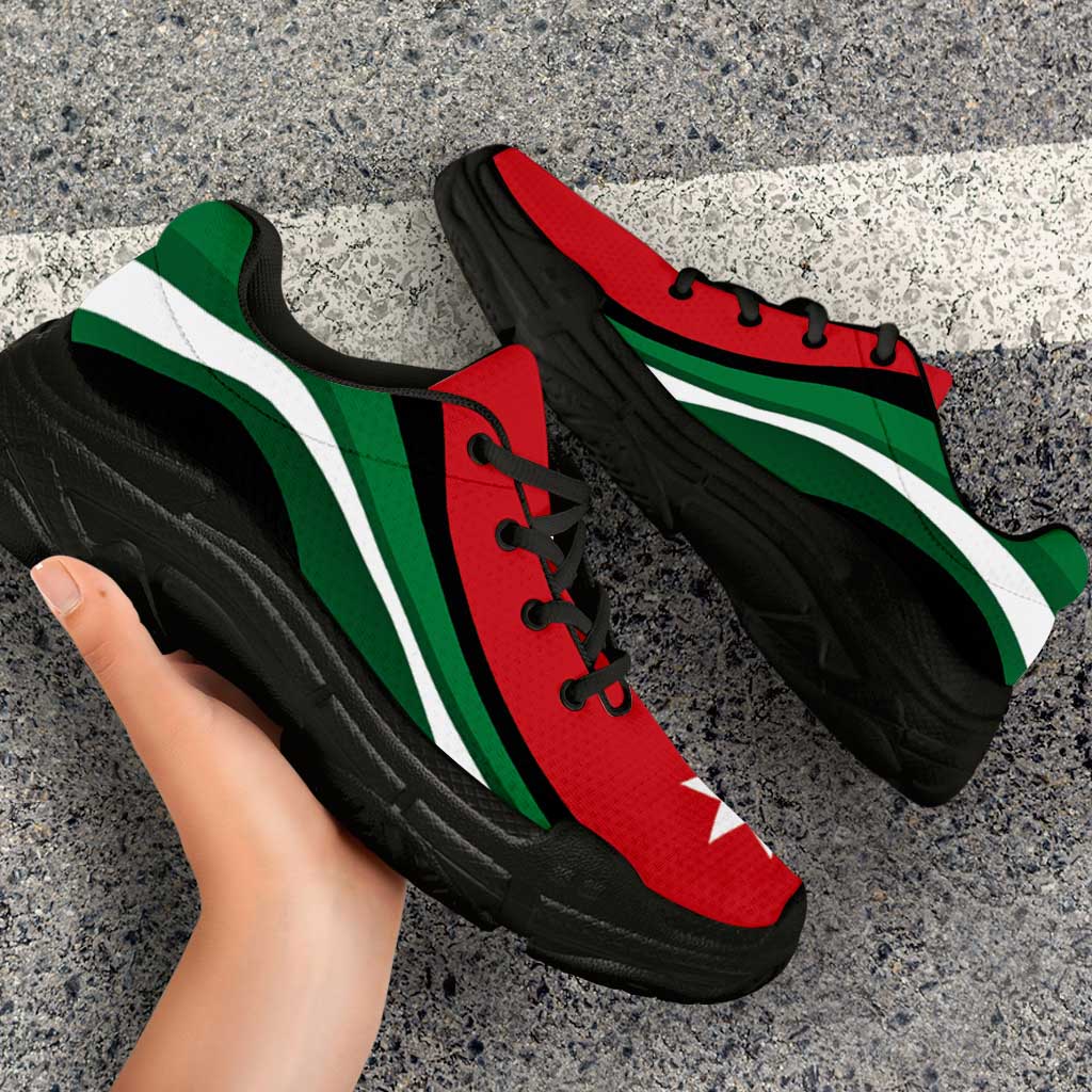 Jordan Football Chunky Sneakers Flag-Inspired Curve Style