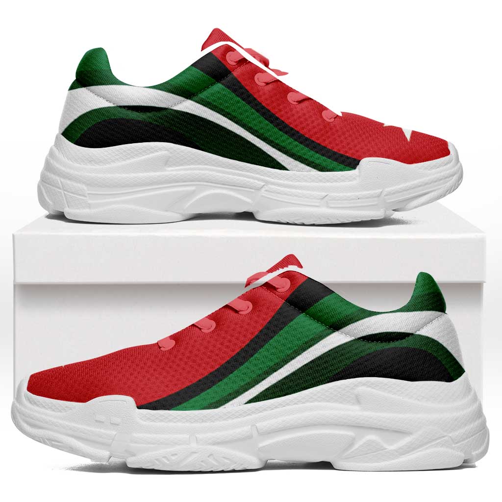 Jordan Football Chunky Sneakers Flag-Inspired Curve Style