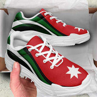 Jordan Football Chunky Sneakers Flag-Inspired Curve Style