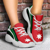 Jordan Football Chunky Sneakers Flag-Inspired Curve Style