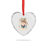 Jose Can You See Heart Crystal Glass Ornament Funny Chelas y Cuetes 4th of July Latino Skeleton Fiesta - Wonder Print Shop