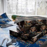 Jose Can You See Wrapping Paper Roll Funny Chelas y Cuetes 4th of July Latino Skeleton Fiesta - Wonder Print Shop